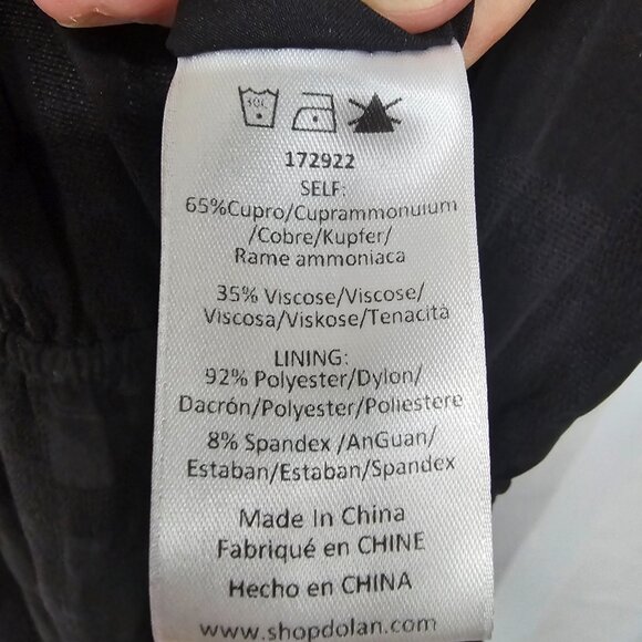 Anthropologie Dolan Black Windowpane Straight Leg Jumpsuit Boho Party M - Picture 14 of 16